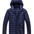 2026 Royal Blue Hooded Parkas Men's Zipper Control Winter Jacket Fashion Hot Sale Jaqueta Plus Size S-5XL Lightweight Warm Coats