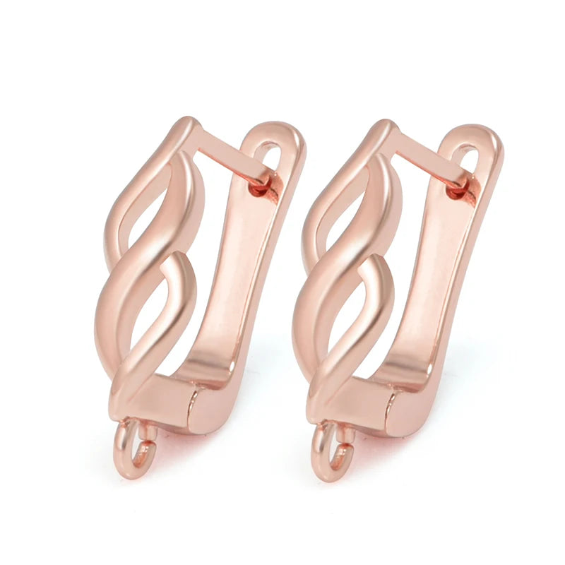 1 Pair Gold Plated  Earring Hooks Components Accessories Supplies For Woman DIY  Handmade Making Findings Jewelry  Wholesale