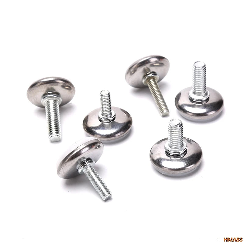 4 Pcs Adjustable Steel Furniture Legs Anti-slip Base Table Cabinet Leg Pad Feet Leveler M6 M8 Screw Metal Furniture Foot Level
