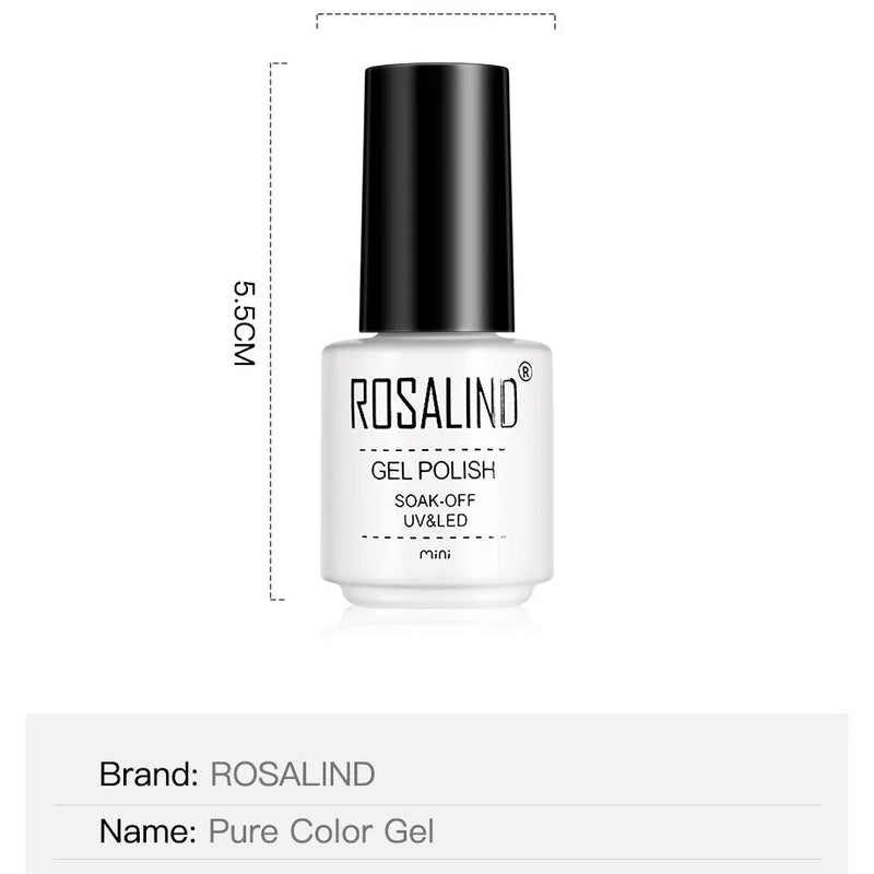 ROSALIND Gel Polish Manicure for Nails Semi Permanent Vernis top coat UV LED Gel Varnish Soak Off Nail Art Gel Nail Polish