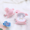 1 Piece Cute Pink Pony Velvet Jewelry Box Wedding Ring Box Gift Boxes For Jewelry Packaging Rings Necklace Display Storage