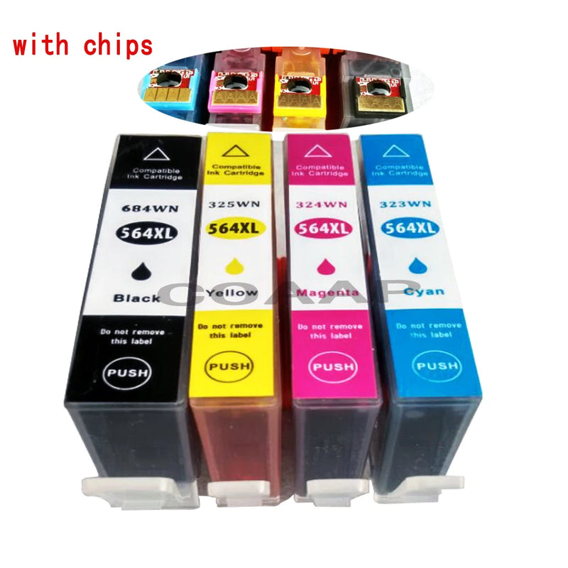 COAAP 564 Ink Cartridge Compatible HP564 HP 564XL For HP Photosmart 5510 5515 5520 5522 5525 6510 6520 7510 7515 7520 7525