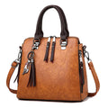 Yogodlns Vintage Leather Women's HandBags Ladies Messenger Bags Totes Tassel Designer Crossbody Shoulder Bag Boston Hand Bags