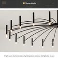 Black Chandelier Living room Foyer Hotel Large Chandelier Indoor Nordic Post Modern Loft Industiral Vintage Chandelier Lighting