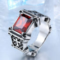 BEIER Stainless steel Cool Unique Black Stone Ring Titanium Steel Retro Old Totem Jewelry For Man Factory Price Sale BR8-334