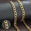 Vnox Men's Cuban Link Chain Necklace Stainless Steel Black Gold Color Male Choker colar Jewelry Gifts for - Visuel 7 | SAMAG