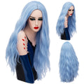 MSIWIGS 70CM Long Pink Wavy Wigs Cosplay Lolita Synthetic Women' s Blonde Wig 29 Colors Heat Resistant Hair