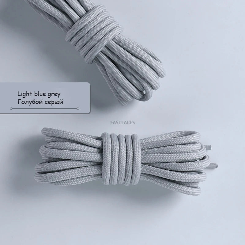 1pair Round Shoelaces Polyester Solid Classic For Yezy Sports Boot Bold Shoeslace Sneaker Shoe Laces Shoes Strings