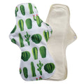Reusable Menstrual Pads for Women, Heavy Flow, Bamboo Washable Sanitary Napkins, Printed Night Use, Breathable, 1Pc Size 13"