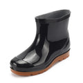 Black Men Rainboots Spring Autumn Male Ankle Boots Waterproof Fishing Wading Shoes Car Wash Work Footwear Slip-On Plastic edr4