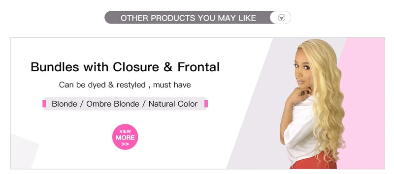 Facebeauty Color 613 Blonde Hair Weave 1/3/4 Bundles Peruvian Body Wave Remy Hair Bundle 8 To 30 inch Human Hair Weft Can Be Dye