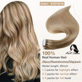 Full Shine Tape In Hair Extensions Human Hair 100% Remy Natural Human Hair Seamless Skin Weft Seamless Color Glue For Women