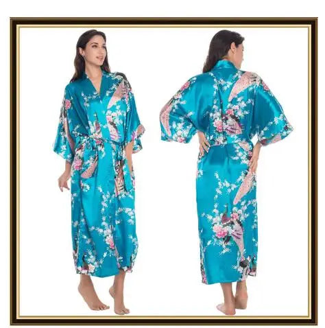 Half Sleeve Loose Style Woman Japanese Kimono Satin Silk | SAMAG