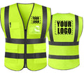 Reflective Safety Vest Custom LOGO TEXT High Visibility Work Vest Construction Work Uniforms Engineer Safety Vest