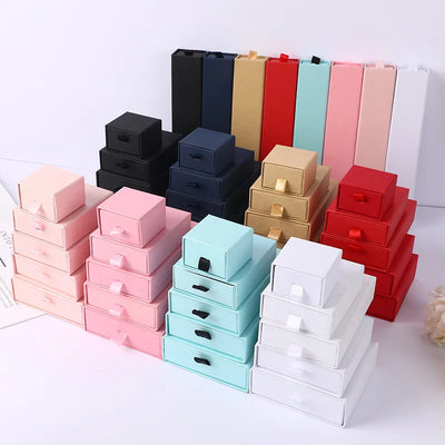 12pcs Drawer Jewelry Box Ring Necklace Black Earring Bracelet Organizer Packing Display Boxes and Packaging | SAMAG