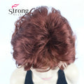 StrongBeauty Short Wig Soft Tousled Curls Blonde Highlights Full Synthetic Wigs COLOUR CHOICES