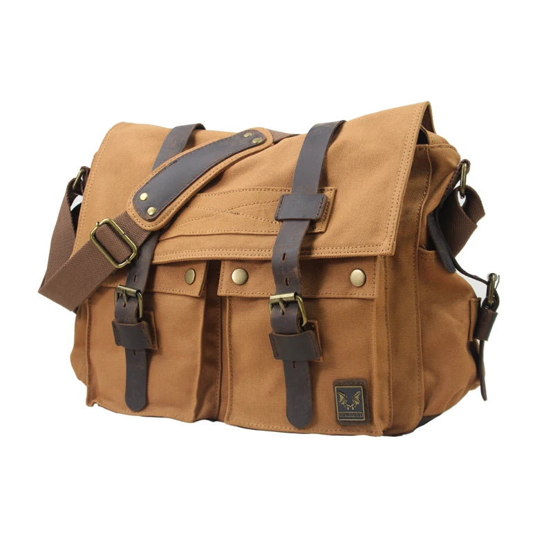 I AM LEGEND Will Smith Canvas +Genuine leather Men Messenger Bag Canvas Shoulder Bag men Crossbody Bag Sling Casual Bag Satchel