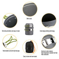 Ultralight Camping Pots Cookware Set Portable Outdoor Cooking  Tableware for Hiking Trekking Picnic Fishing Mountaineering