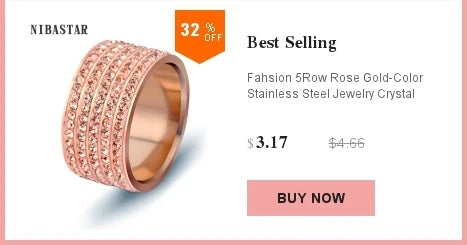 High Quality New arrival Fashion gift Charm Party New arrival rhinestone wedding jewelry Stainless Steel CZ Crystal Rings