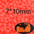 INFOF 100-500pcs/lot Soft Egg Beads Fishing Stop Luminous Oval Rubber Stopper Night Fly Fishing Accessories pesca