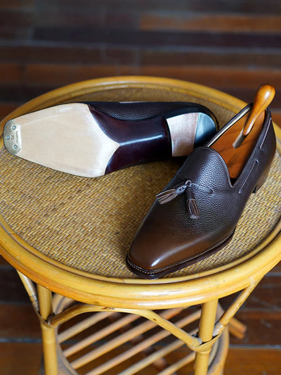 Cie Fiddle-Back /Beveled Waist Loafer With Metal Toe | SAMAG