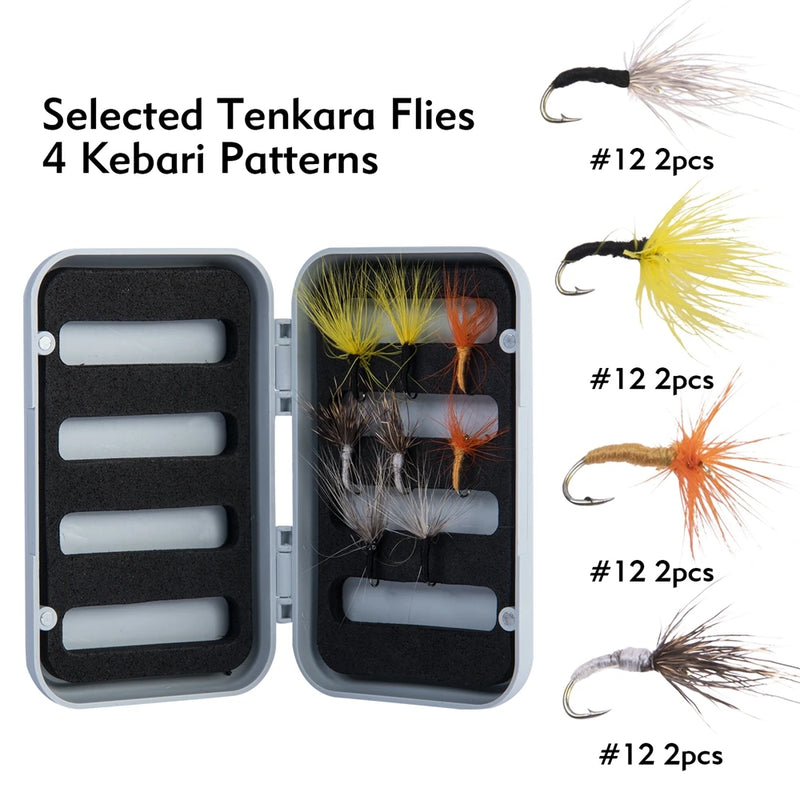 Goture Tenkara Fishing Kit Ultra Light Carbon Fly Fishing Rod 3.6m Mainline Tippet Flies Set Hook Keeper and Accessories Combo