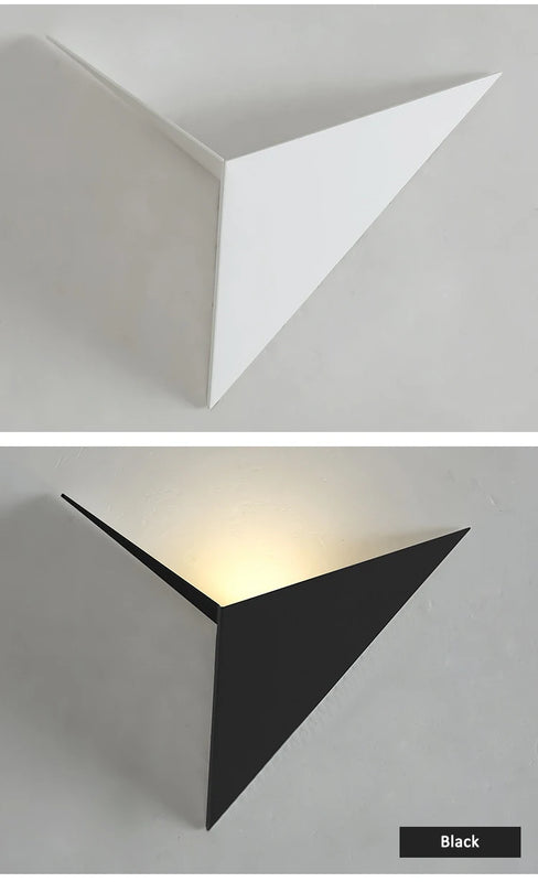 Creative Triangle Wall Lamp Nordic Led Wall Light Living Room Background Bedside Lamps Stairs Indoor Bra Wall Sconce Lighting