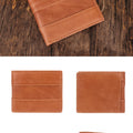 GENODERN Cow Leather Men Wallets with Coin Pocket Vintage Male Purse RFID Blocking Genuine Leather Men Wallet with Card Holders