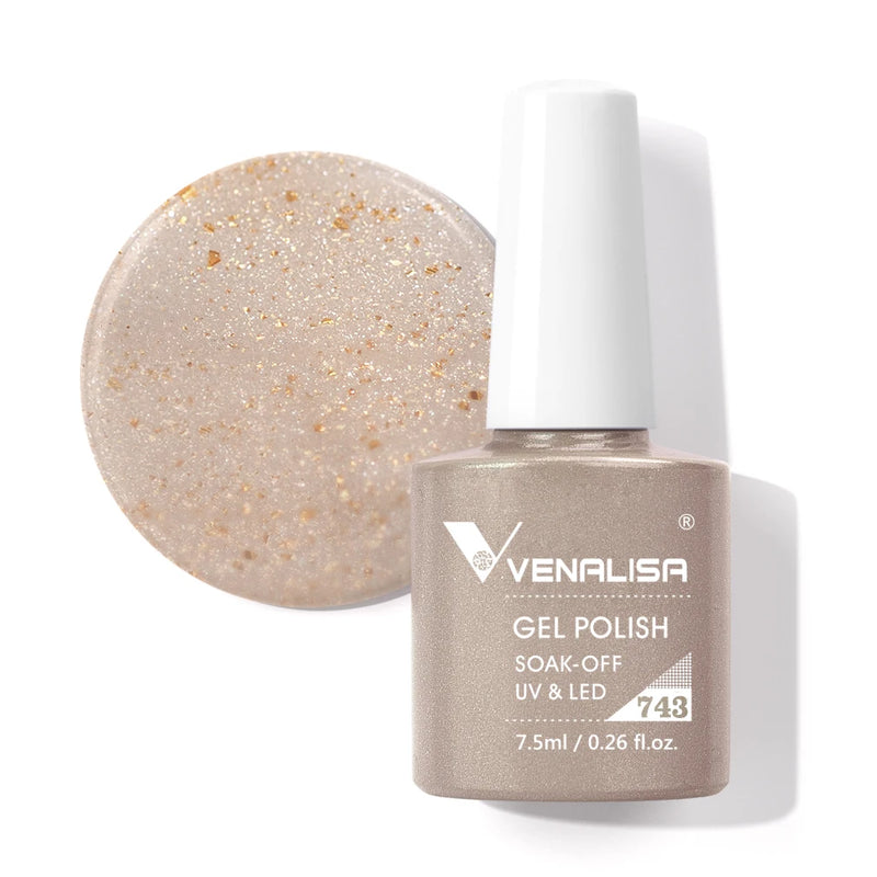 VENALISA Non Cleansing Topcoat Nail Art 7.5ml Soak off Base Coat Foundation No Wipe Top Coat Nail Gel Funny Bunny Gel Varnish