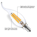 10pcs LED Bulb E14 4W/6W Dimmable Edison Retro Filament Candle Light AC220V C35 Warm/Cold White 360 Degree Energy Saving Lamp