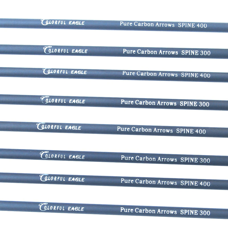 28"30"31" Archery Pure Carbon arrows Spine 300 400 | SAMAG