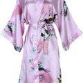 Silk Satin Wedding Bride Bridesmaid Robe Floral Bathrobe | SAMAG
