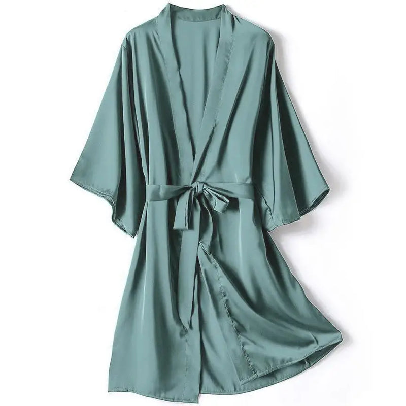 Kimono Bathrobe Gown Female Robe Set Satin Sleepwear | SAMAG