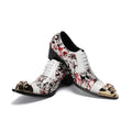 Men Pointed Toe Metal Ti Men's Dress  Fashion Handmade Chain Mens free shiping newest 2021-2 spring