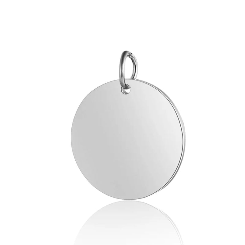 10pcs/Lot Mirror Polished Stainless Steel Round Shaped DIY Blank Charms For Making Bracelet Necklace Accessories 6-20mm