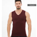 Men's Thermal Underwear Autumn Winter Long Johns Thermal Underwear Tops and Bottoms Set V-Neck Seamless Underwear for Man