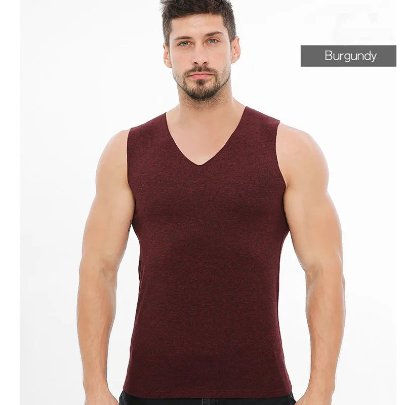 Men's Thermal Underwear Autumn Winter Long Johns Thermal Underwear Tops and Bottoms Set V-Neck Seamless Underwear for Man