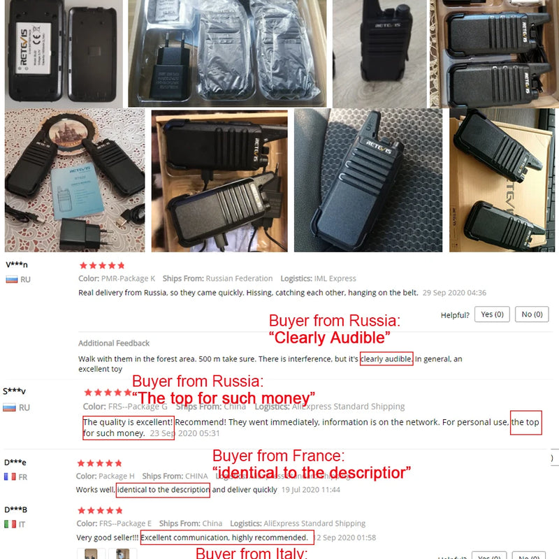 Retevis RT622 Mini Walkie Talkie 2pcs PMR446 Portable Two-way Radio PTT Walkie talkies Communication Radio for Restaurant Hotel