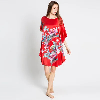 19MM 100% Mulberry Silk Nightgowns For Women  sleepwear  Silk Night Dress Long  Nighty Real Plus Size Ladies Silk Pajamas  100kg