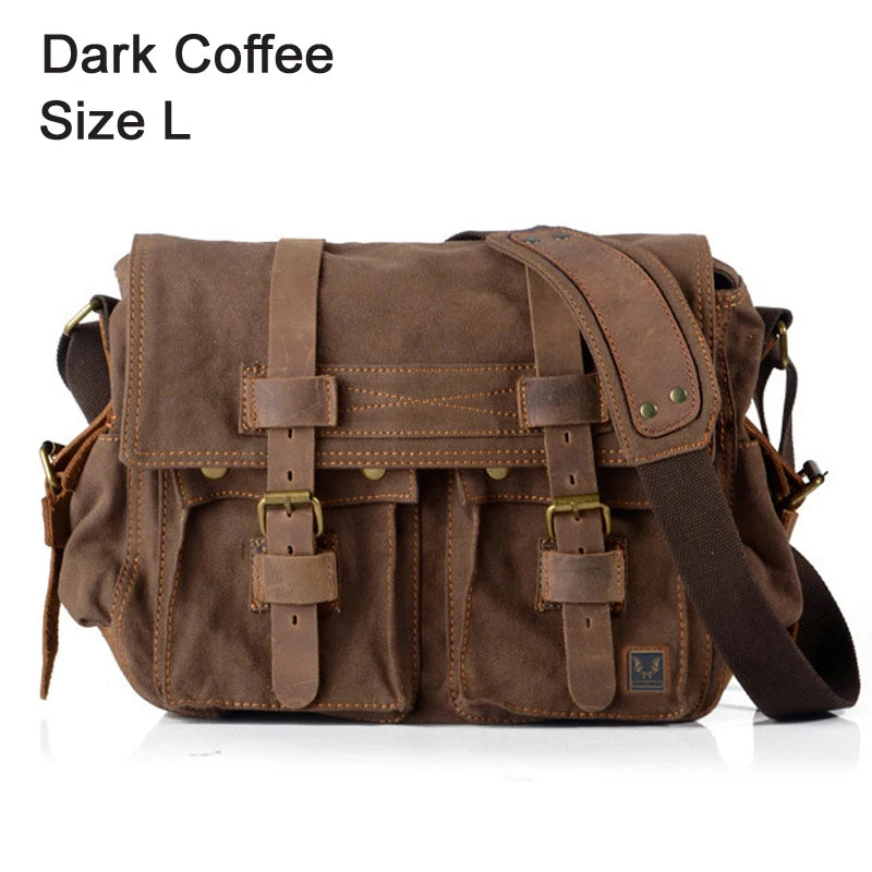 I AM LEGEND Will Smith Canvas +Genuine leather Men Messenger Bag Canvas Shoulder Bag men Crossbody Bag Sling Casual Bag Satchel