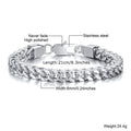 Stylish Stainless Steel Bali Foxtail Chain Bracelet for Men,Double Franco Link Chain Bracelets,Male Jewelry Gift for Dad Son
