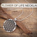 My Shape Flower of Life Mandala Necklace for Women Pendant Sacred Geometry Aesthetic Choker Fashion Jewelry Gifts Link Chain
