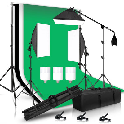 Photography Lighting Kit With 2x2M Photo Background | SAMAG