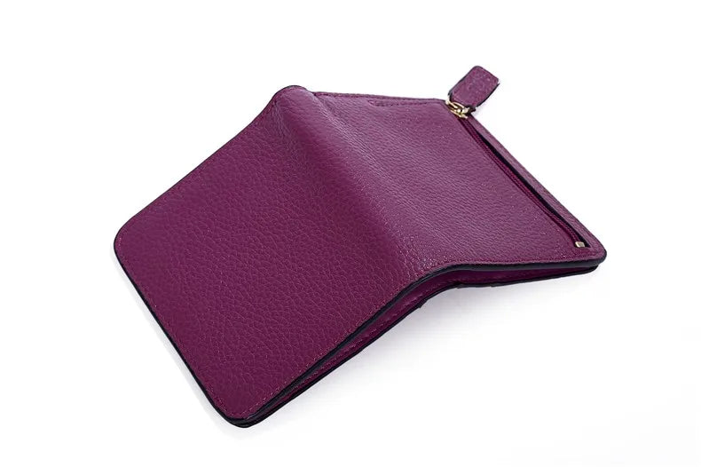 Fashion Split Leather Women Wallets Mini Purse Lady Small Leather Wallet with Coin Pocket