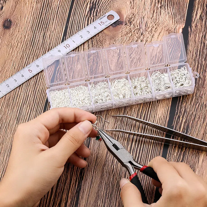 A Set Jewelry Findings Tool Open Jump Rings, Pliers, Lobster Clasps Hooks, Tweezers Making Supplies - Visuel 6 | SAMAG