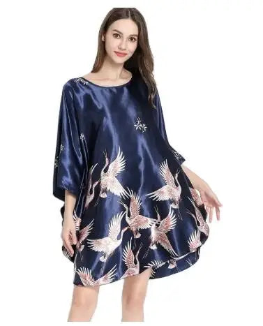 Summer New Chinese Style Satin Robe Dress Women's Sexy | SAMAG