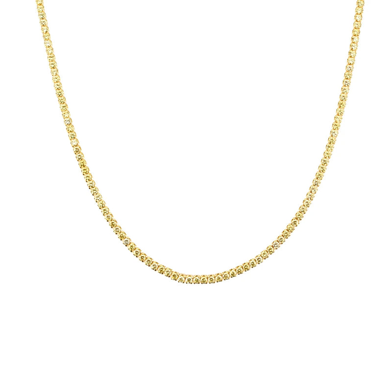 ANDYWEN 925 Sterling Silver 1.5mm Tennis Zircon Charm Long Chain Necklace Rock Punk Fashion Fine Jewelry Gift Wedding Party