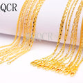 Wholesale 10 Pieces Of Mixed Jewelry Making 18K Gold Filled Necklace Chain Pendant 16-30 Inches