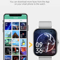 Smart watch with full touch screen, call, message reminder, music control and other functions, compatible with iPhone/android mo