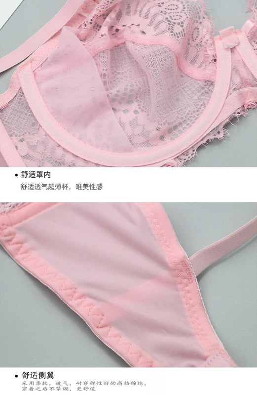 2021 New Embroidery Women Bra Sets Lace Push Up Underwear Brief 34/75 36/80 38/85 40/90 42/95 44/100 BCDE Cup Plus Size Lingerie